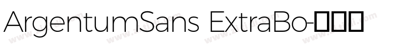 ArgentumSans ExtraBo字体转换